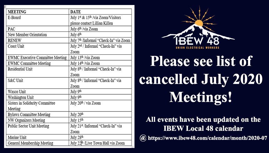 Covid 19 Coronavirus Updates Ibew Local 48