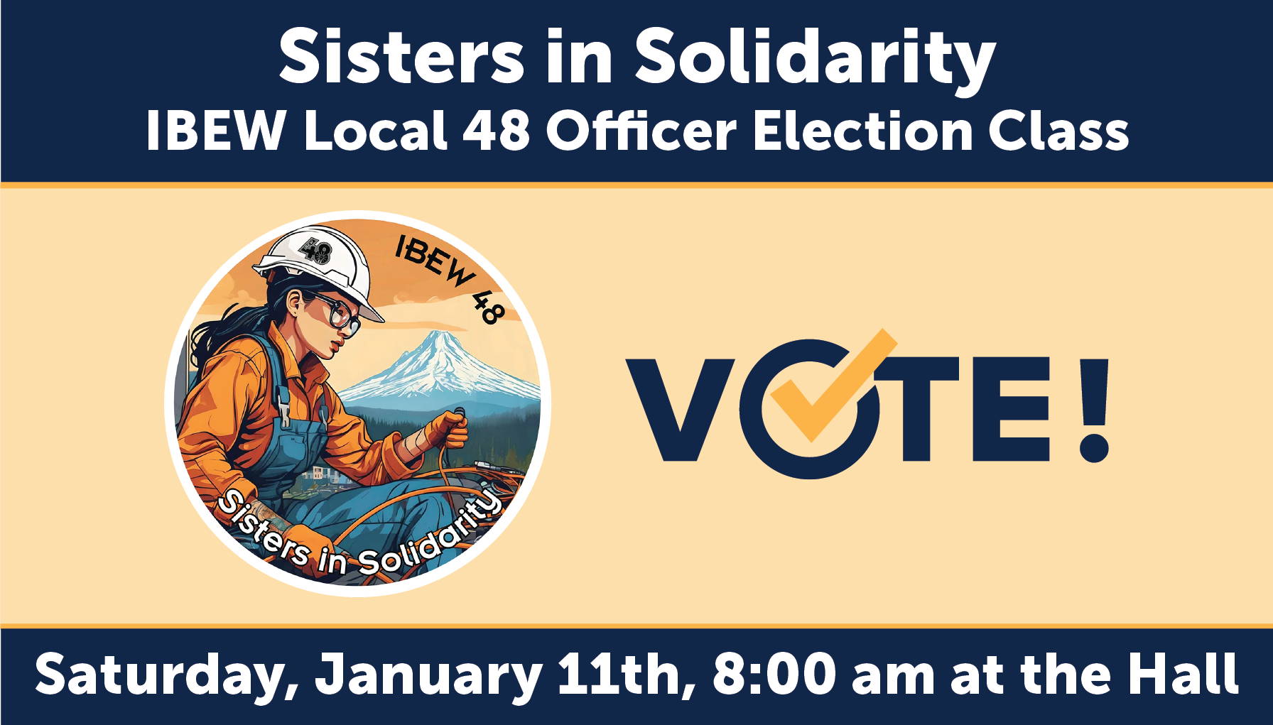 Sisters in Solidarity Local 48 Officer Election Class — IBEW Local 48