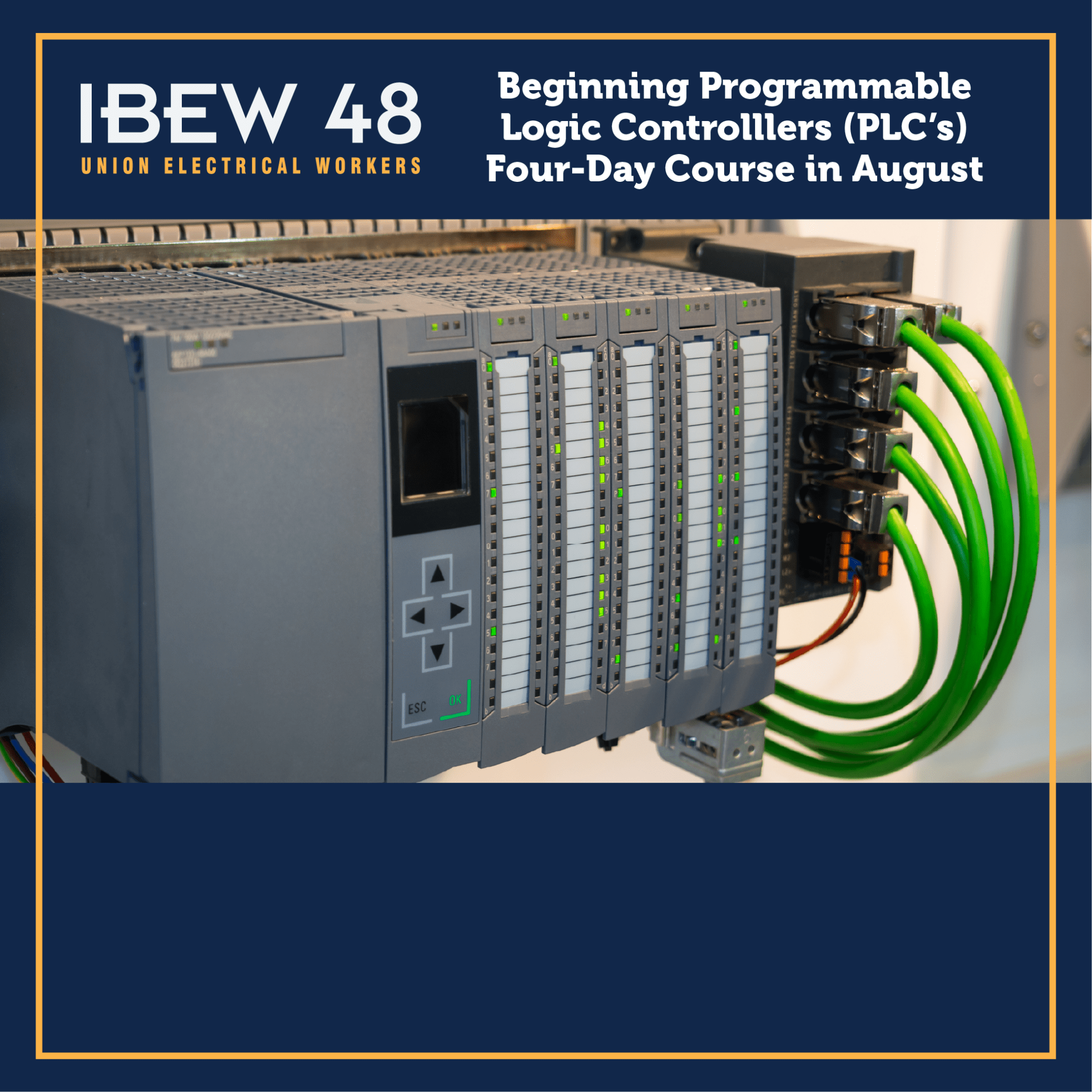 Basic Programmable Logic Controllers Course in August — IBEW Local 48 ...